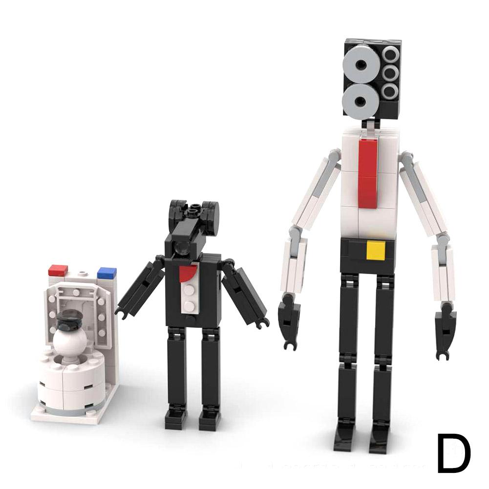 thumbnail image 1 of Bloques de construcción Moc: Hombre del baño vs. Hombre de vigilancia. Bloques de construcción: Inodoro Skibidi. Juego popular. Bloques de construcción. Juguetes., 1 of 7