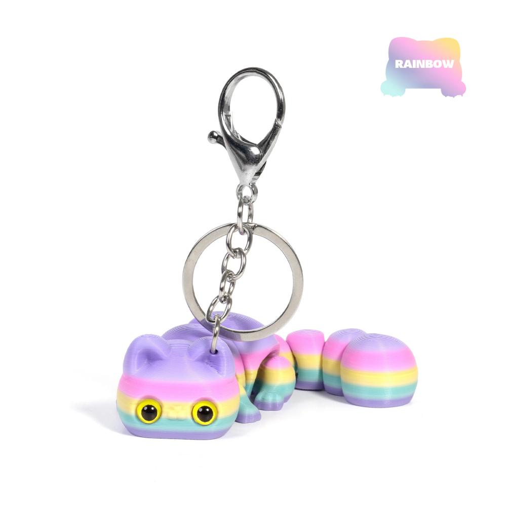 thumbnail image 1 of Llavero con colgante para bolso de coche, diseño de gato de la suerte, impreso en 3D, pequeño, regalo de joyería, fabricante, entrega al por mayor, 1 of 2