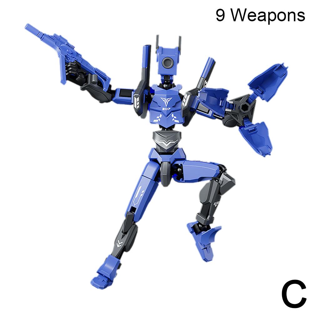 thumbnail image 1 of Muñeco mecha articulado transfronterizo, juguete DIY, robot multimóvil, muñeco de descompresión, adornos hechos a mano, 1 of 2