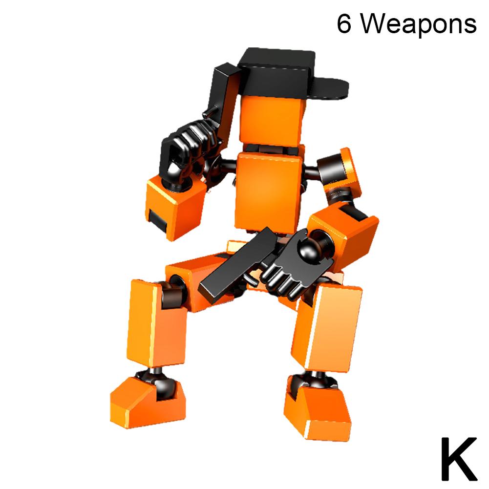 thumbnail image 1 of Muñeco mecha articulado transfronterizo, juguete DIY, robot multimóvil, muñeco de descompresión, adornos hechos a mano, 1 of 2