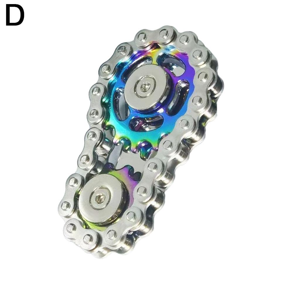 thumbnail image 1 of Cadena de descompresión para dedos, giroscopio para la punta de los dedos, artefacto de descompresión, juguete mecánico de metal, juguete de red para celebridades, equipo de descompresión nuevo, 1 of 2