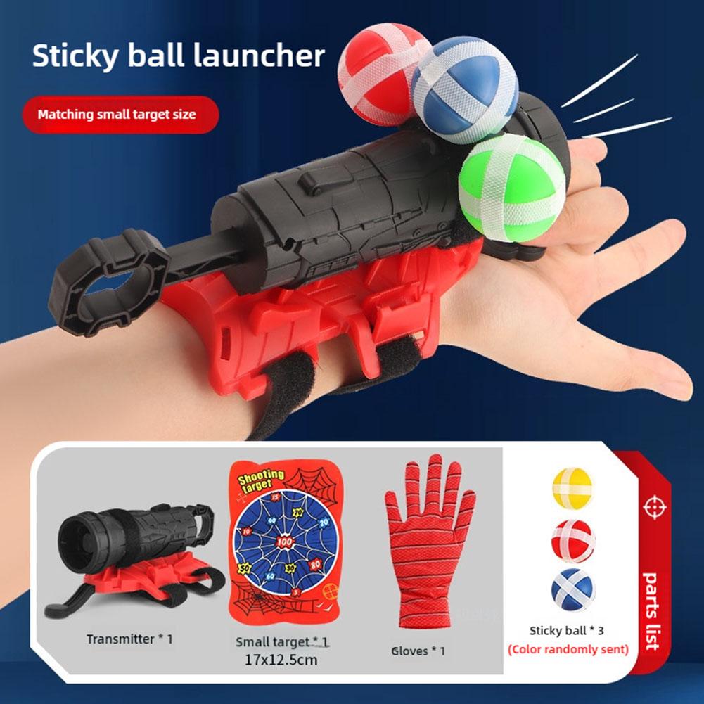 thumbnail image 1 of Pistola lanzadora de bolas adhesivas de Spiderman, objetivo de expulsión, juguete infantil, héroe, araña, lanzador, pistola de balas blandas, 1 of 7