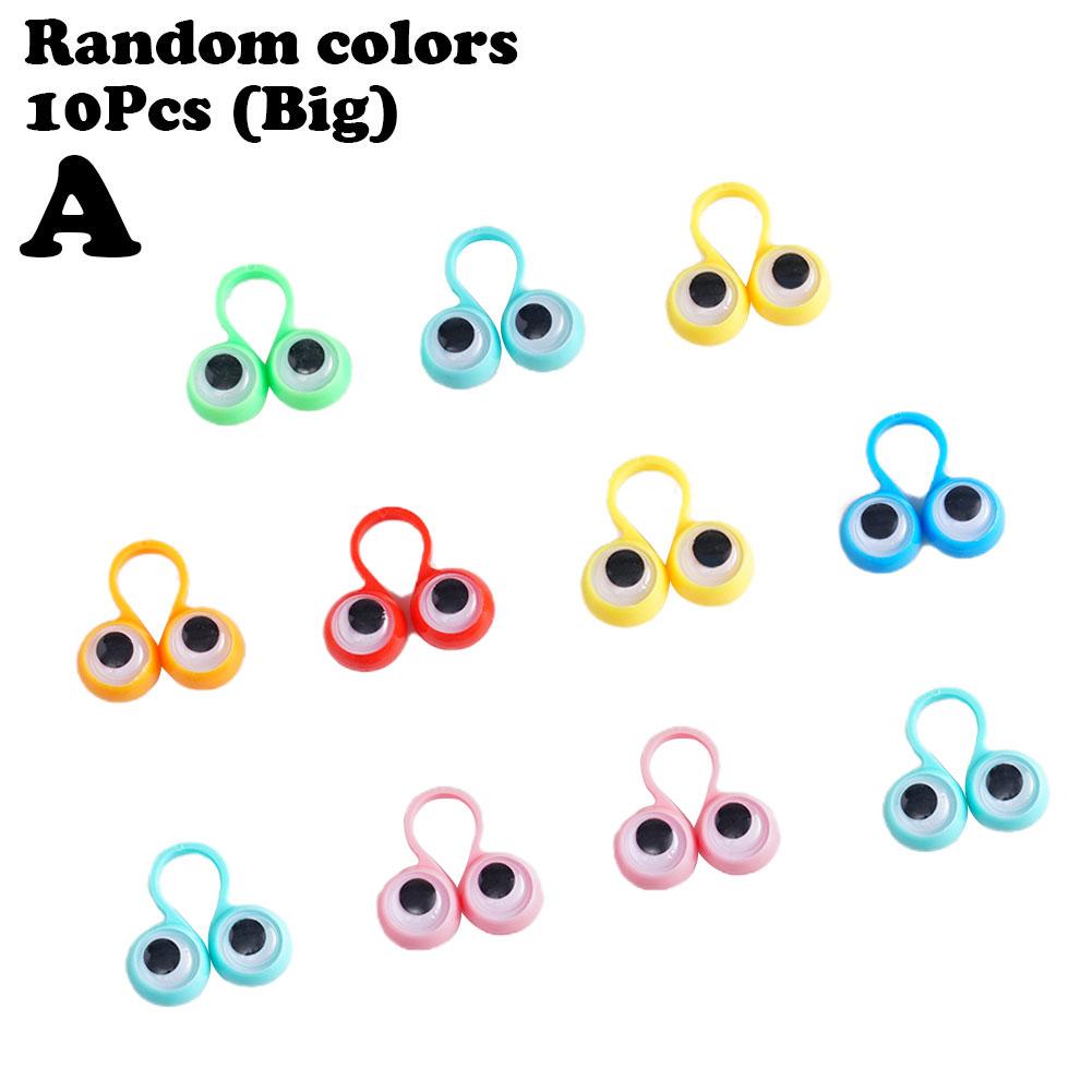 Anillo de ojo móvil para dedo, broma creativa para niños, ojos grandes, globo ocular para dedo, regalo de fiesta de cumpleaños