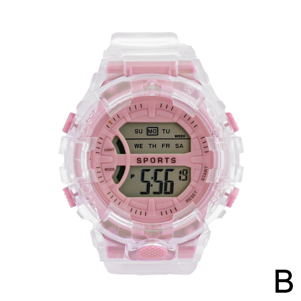 thumbnail image 1 of Reloj electrónico transparente para niños y niñas, estudiantes de primaria y secundaria, reloj deportivo multifuncional., 1 of 7