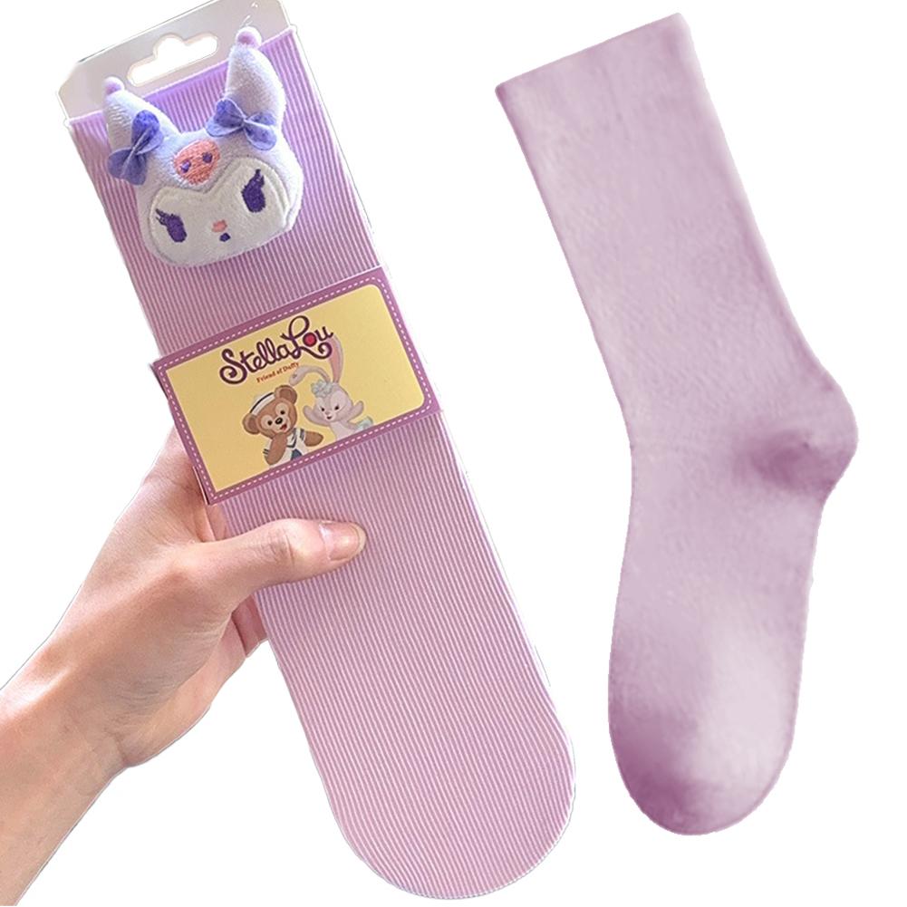 thumbnail image 1 of Calcetines Zhuji para mujer, calcetines finos de verano de tubo medio, calcetines con bonitos dibujos de osos rosas, calcetines japoneses de hielo., 1 of 7