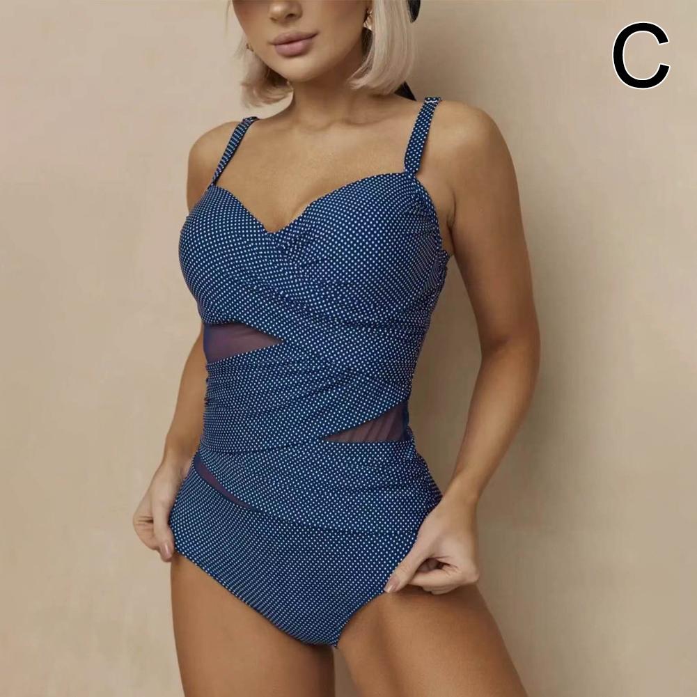 Traje de baño de una pieza sin espalda con empalme de malla, bolsa rígida de color sólido para mujer, ropa de playa sexy, fabricantes de nailon ruso 2025