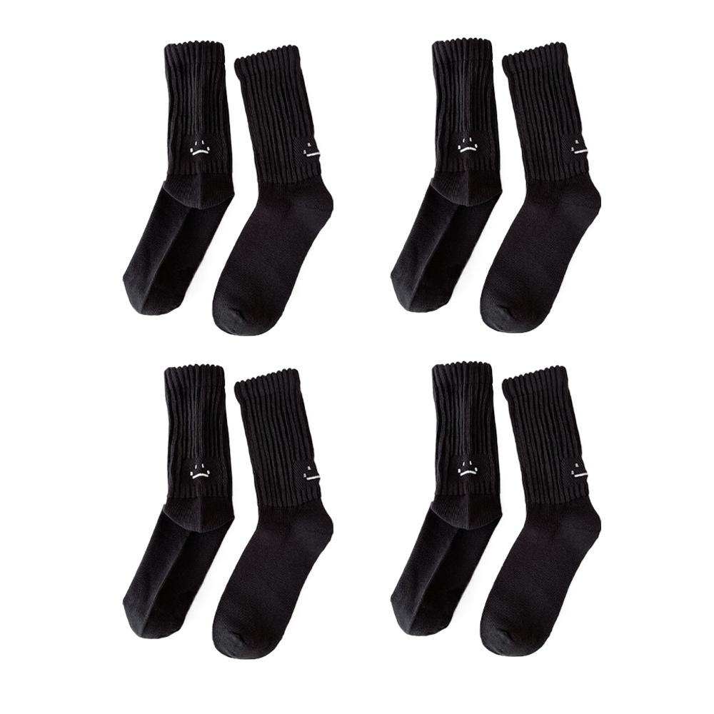 thumbnail image 1 of Calcetines para mujer de primavera y otoño, de longitud media, de algodón peinado, deportivos antibolitas, estilo japonés, sencillos, transpirables, de color liso, sin varillas., 1 of 7