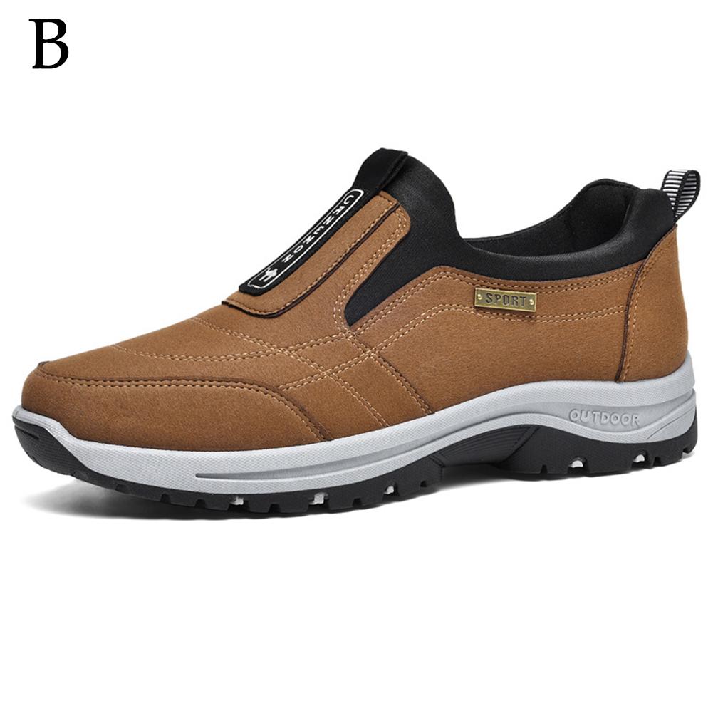 Bolsa personalizada para zapatos de hombre, zapatos de otoño e invierno, sin cordones, para caminar, talla grande, antideslizantes, suela suave, ligeros, deportivos, talla 47